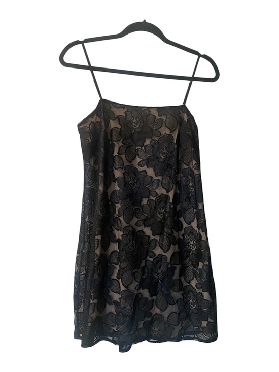 Express Dresses & Skirts - Express Chic Floral Lace Slip Dress - Black Lace over Nude Size Small
